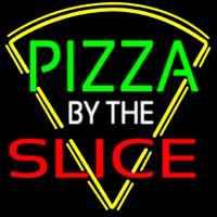 Pizza By The Slice Logo Neonkyltti