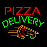Pizza Delivery Slice Neonkyltti