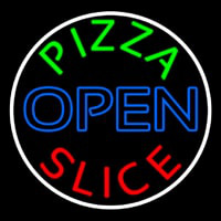 Pizza Slice Open Neonkyltti