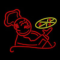Pizza With Man Logo Neonkyltti