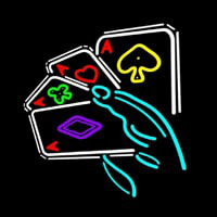 Poker Ace Lucky Beer Bar Neonkyltti