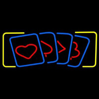 Poker Cards Icon 3 Neonkyltti