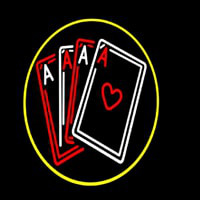 Poker Cards Icon 5 Neonkyltti
