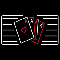 Poker Cards Icon 6 Neonkyltti