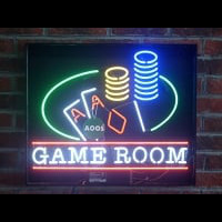 Poker Chips Game Room Man Cave  Neonkyltti