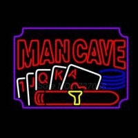 Poker Cigar Man Cave Neonkyltti