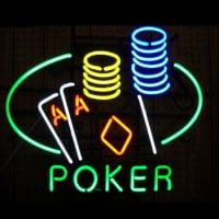 Poker Double Aces Kauppa Avoinna Neonkyltti