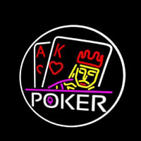 Poker With Border 1 Neonkyltti