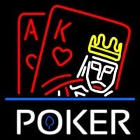 Poker With Border Neonkyltti