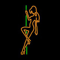 Pole Dance Girl Strip Club Neonkyltti