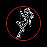 Pole Dance Girl Strip Club Neonkyltti