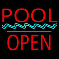 Pool Block Open Green Line Neonkyltti