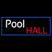 Pool Hall With Blue Border Neonkyltti