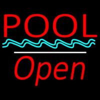 Pool Open White Line Neonkyltti