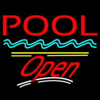 Pool Open Yellow Line Neonkyltti