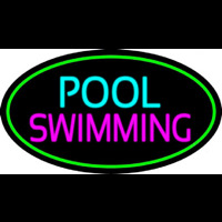 Pool Swimming With Green Border Neonkyltti