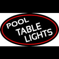 Pool Table Lights Oval With Red Border Neonkyltti