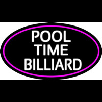 Pool Time Billiard Oval With Pink Border Neonkyltti