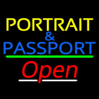 Portrait And Passport With Open 3 Neonkyltti