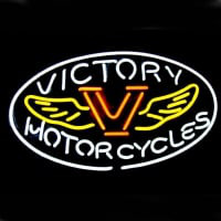 Professional Motorcycles Victory Shop Open Neonkyltti