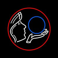 Psychic Crystal Logo With Red Border Neonkyltti