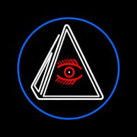 Psychic Eye Pyramid With Blue Border Neonkyltti