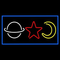 Psychic Logos Blue Border Neonkyltti