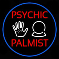 Psychic Palmist Blue Border Neonkyltti