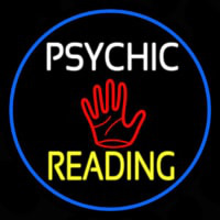 Psychic Reading Block Palm Blue Border Neonkyltti
