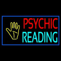 Psychic Reading Block Palm Blue Border Neonkyltti