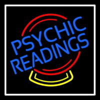 Psychic Readings Crystal White Border Neonkyltti