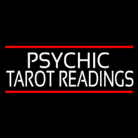 Psychic Tarot Readings Block With Red Line Neonkyltti