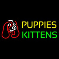 Puppies Kittens With Logo Neonkyltti
