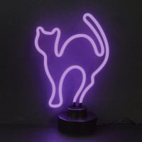 Purple Cat Desktop Neonkyltti