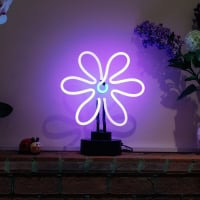 Purple Daisy Desktop Neonkyltti