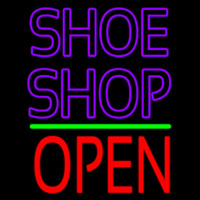 Purple Double Stroke Shoe Shop Open Neonkyltti