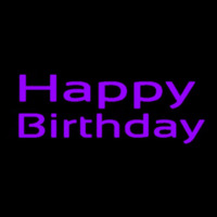 Purple Happy Birthday Neonkyltti