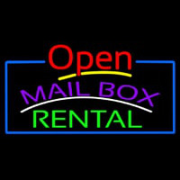 Purple Mailbo  Green Rental Open With Border Neonkyltti