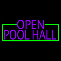 Purple Open Pool Hall With Green Border Neonkyltti