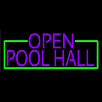 Purple Open Pool Hall With Green Border Neonkyltti