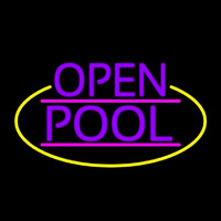 Purple Open Pool Oval With Yellow Border Neonkyltti