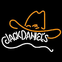 Rare Jack Daniels Whiskey Cowboy Hat Neonkyltti