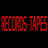 Records Tapes Neonkyltti