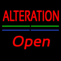 Red Alteration Blue Green Line Slant Open Neonkyltti