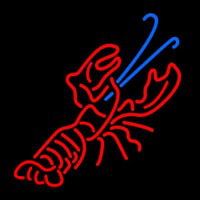 Red And Blue Lobster Logo Neonkyltti