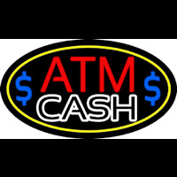 Red Atm With Cash 2 Neonkyltti