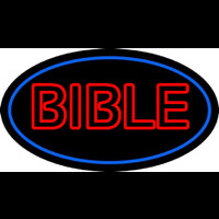 Red Bible Blue Border Neonkyltti