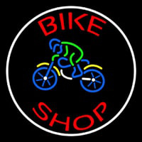 Red Bike Shop With Logo Neonkyltti