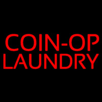 Red Block Coin Op Laundry Neonkyltti