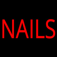 Red Block Nails Neonkyltti